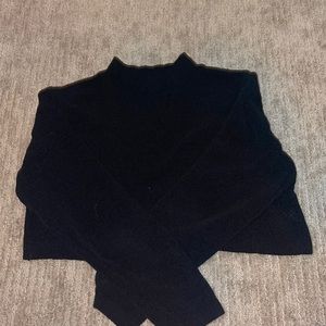 Cropped black sweater